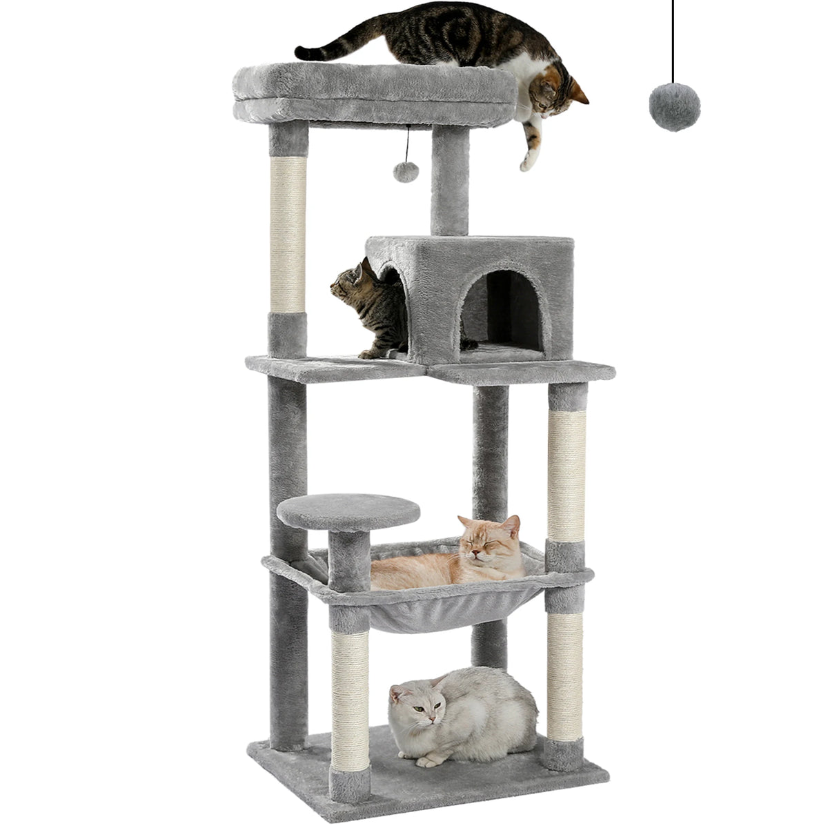 Pawz Road 5 Level Cat Tower For Large Cats Sisal Scratcher