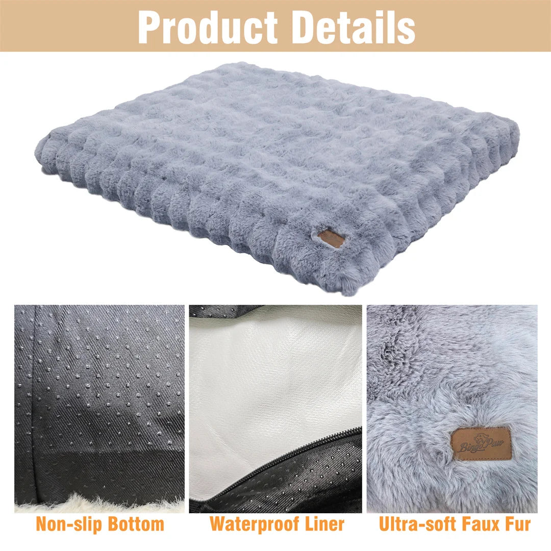 BINGOPAW Ultra Soft Dog Bed With Removable Cover Machine Washable